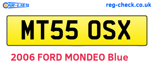 MT55OSX are the vehicle registration plates.