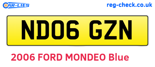 ND06GZN are the vehicle registration plates.