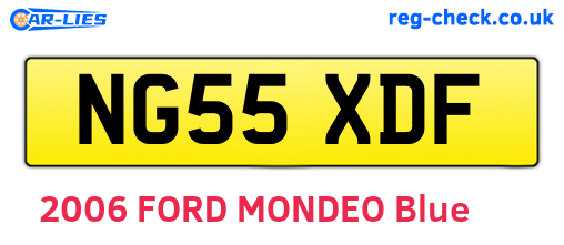 NG55XDF are the vehicle registration plates.