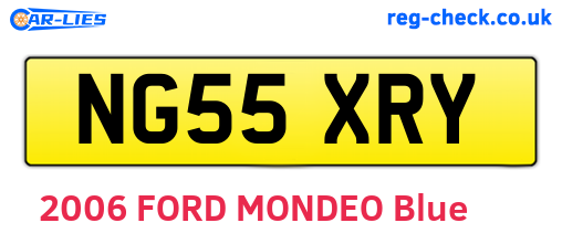 NG55XRY are the vehicle registration plates.