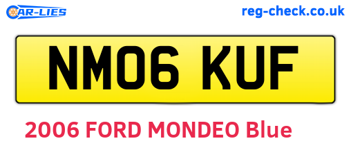 NM06KUF are the vehicle registration plates.