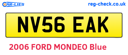 NV56EAK are the vehicle registration plates.