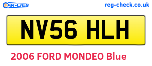 NV56HLH are the vehicle registration plates.