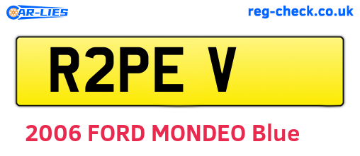 R2PEV are the vehicle registration plates.