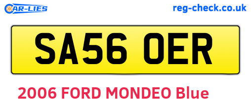 SA56OER are the vehicle registration plates.