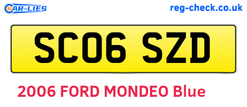 SC06SZD are the vehicle registration plates.