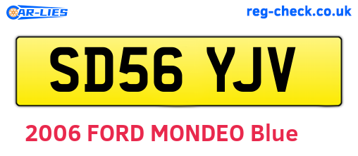 SD56YJV are the vehicle registration plates.