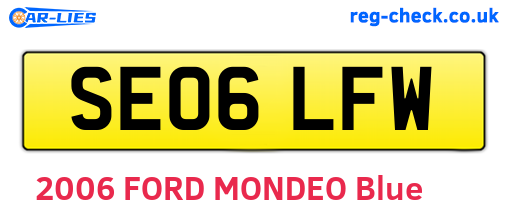SE06LFW are the vehicle registration plates.