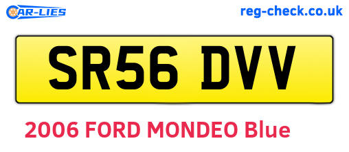 SR56DVV are the vehicle registration plates.