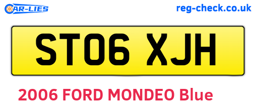ST06XJH are the vehicle registration plates.