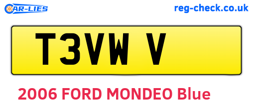 T3VWV are the vehicle registration plates.