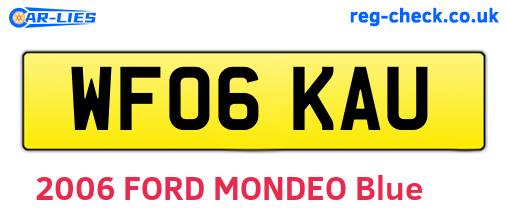 WF06KAU are the vehicle registration plates.