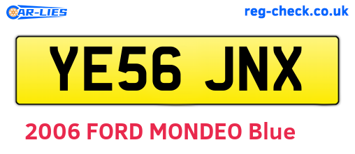 YE56JNX are the vehicle registration plates.