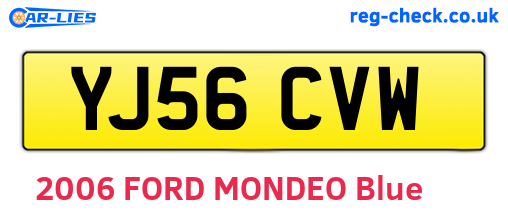 YJ56CVW are the vehicle registration plates.