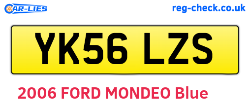 YK56LZS are the vehicle registration plates.