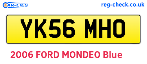 YK56MHO are the vehicle registration plates.