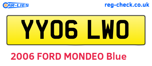 YY06LWO are the vehicle registration plates.