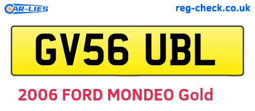 GV56UBL are the vehicle registration plates.