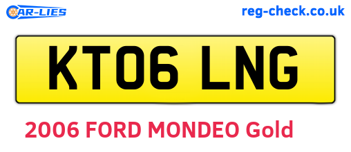 KT06LNG are the vehicle registration plates.