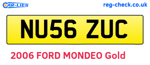NU56ZUC are the vehicle registration plates.