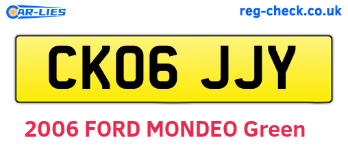 CK06JJY are the vehicle registration plates.