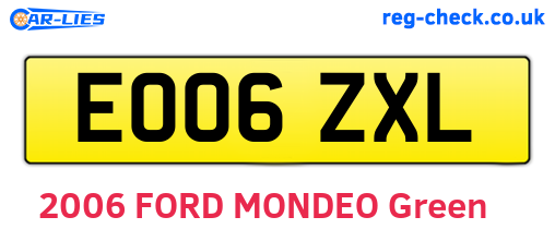EO06ZXL are the vehicle registration plates.