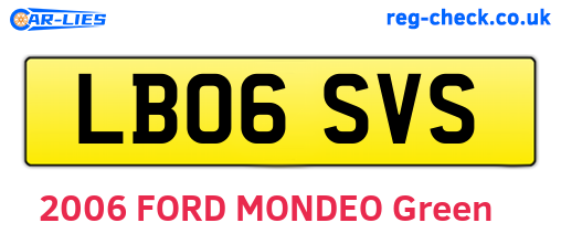 LB06SVS are the vehicle registration plates.