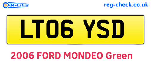 LT06YSD are the vehicle registration plates.
