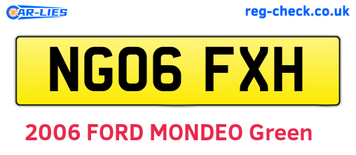 NG06FXH are the vehicle registration plates.