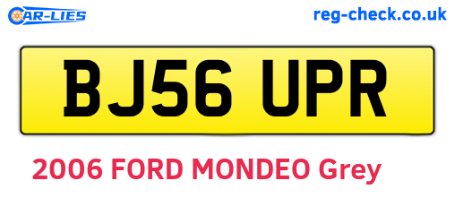 BJ56UPR are the vehicle registration plates.