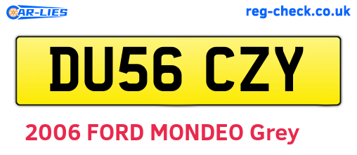 DU56CZY are the vehicle registration plates.