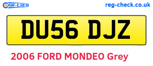 DU56DJZ are the vehicle registration plates.