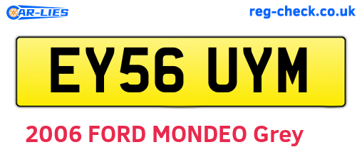 EY56UYM are the vehicle registration plates.