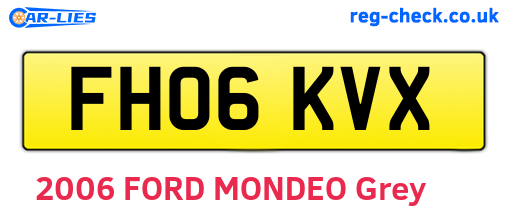 FH06KVX are the vehicle registration plates.