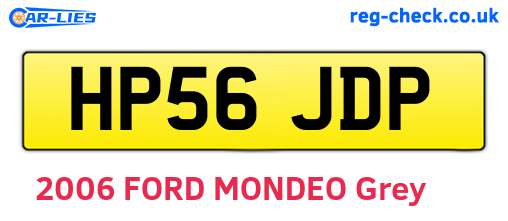 HP56JDP are the vehicle registration plates.