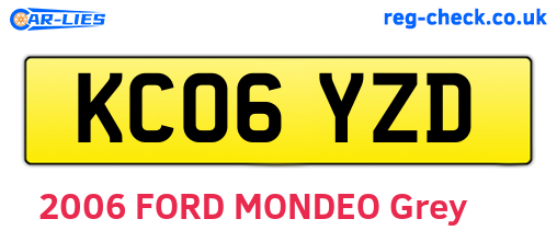 KC06YZD are the vehicle registration plates.
