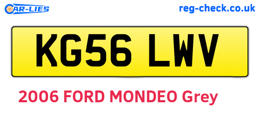 KG56LWV are the vehicle registration plates.