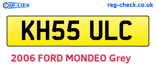 KH55ULC are the vehicle registration plates.