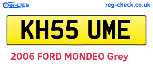KH55UME are the vehicle registration plates.