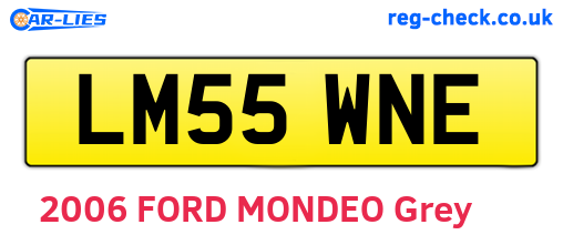 LM55WNE are the vehicle registration plates.