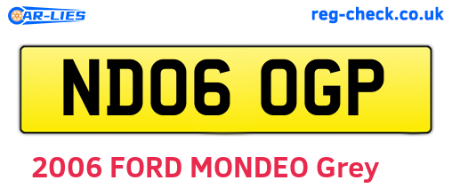 ND06OGP are the vehicle registration plates.
