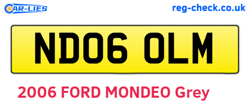 ND06OLM are the vehicle registration plates.