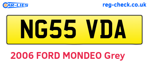 NG55VDA are the vehicle registration plates.