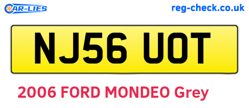 NJ56UOT are the vehicle registration plates.