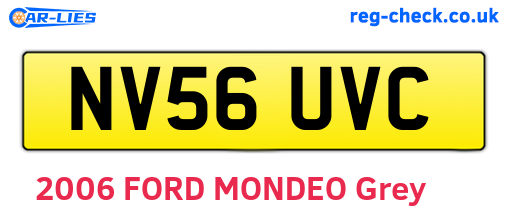 NV56UVC are the vehicle registration plates.
