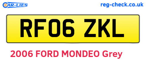 RF06ZKL are the vehicle registration plates.