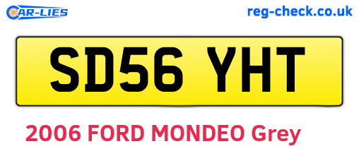 SD56YHT are the vehicle registration plates.