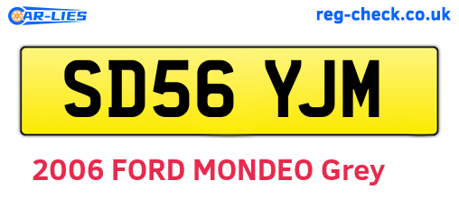 SD56YJM are the vehicle registration plates.