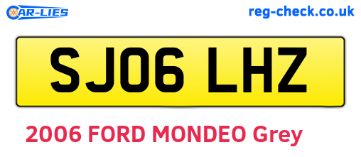 SJ06LHZ are the vehicle registration plates.