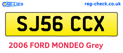 SJ56CCX are the vehicle registration plates.